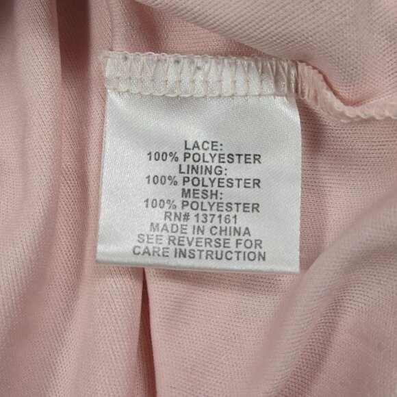 Eve & Maddie Pink Lace Sleeveless Blouse Sheer Mesh Yoke‎ Top XL Romantic Chic - Picture 8 of 13